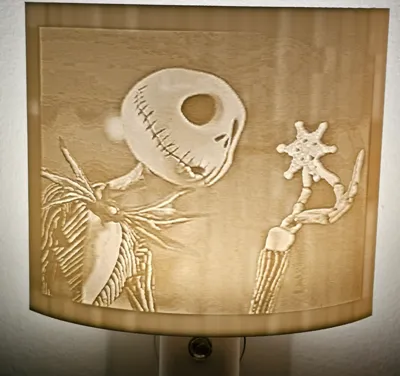 The Nightmare Before Christmas Snowflake Lithopane