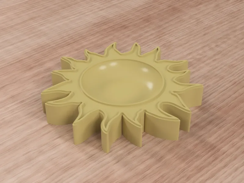 Contenitore svuotatasche a forma di Sole