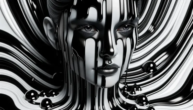 Woman Black and White HueForge