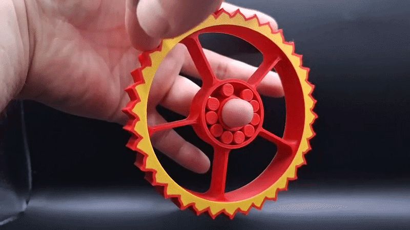 Burning Fidget Spinner. Print in place