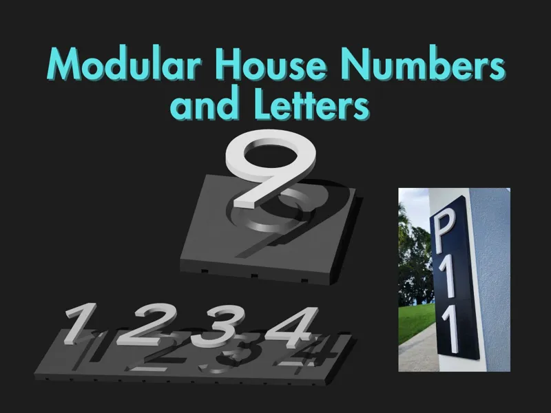 No. 9 - Modular House Numbers & Letters Collection