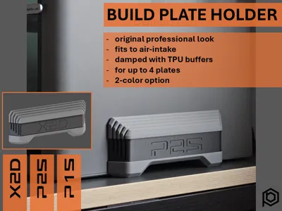 X2D + P2S + P1S - Side Build Plate Holder