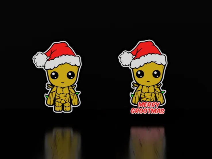 Christmas Groot Lightbox