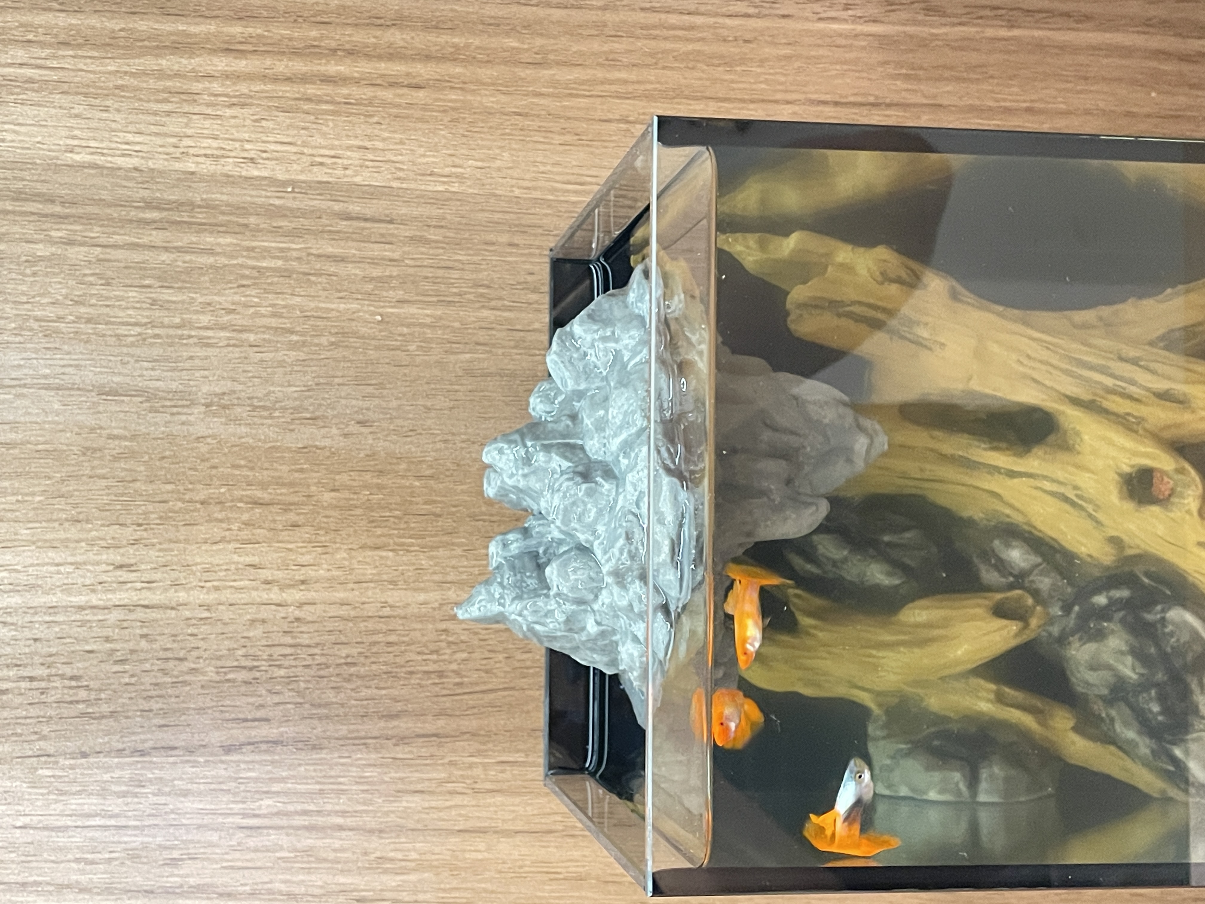 Miniatura 2 do modelo 3D 【已更新无需支撑】倒悬山，细节满满！3D山体场景模型，鱼缸造景，微缩地形