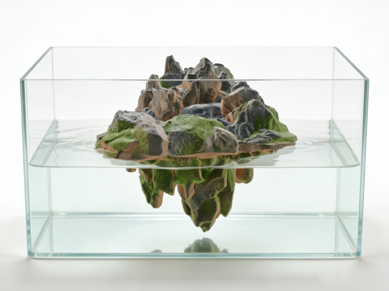 【已更新无需支撑】倒悬山，细节满满！3D山体场景模型，鱼缸造景，微缩地形