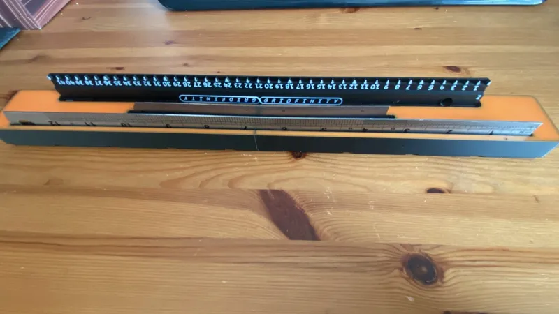 Gridfinity 9x1 Steel Rule Holder