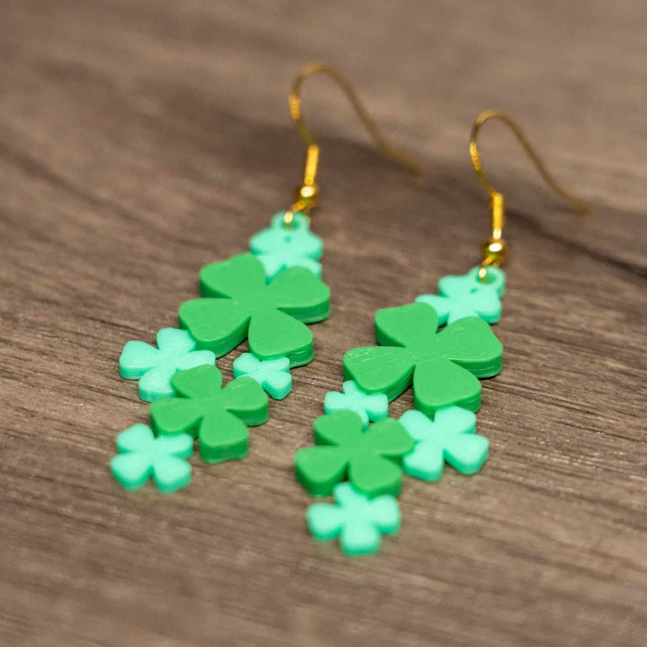 Shamrock Cluster Earrings view 4