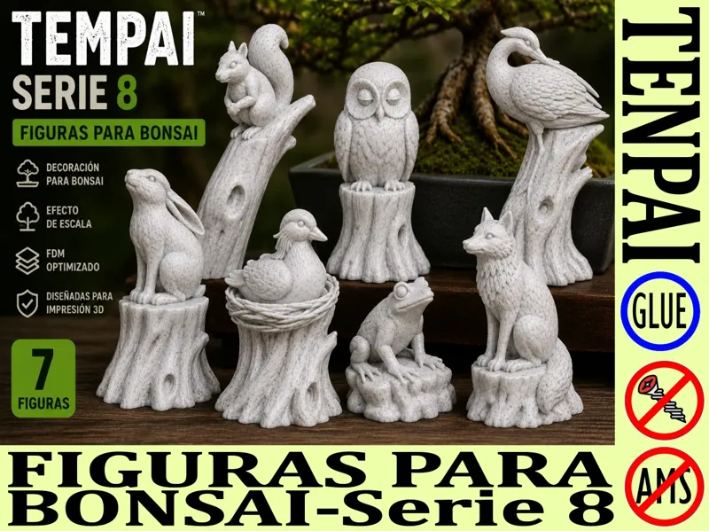 Tempai serie 8 - Animales sobre tronco