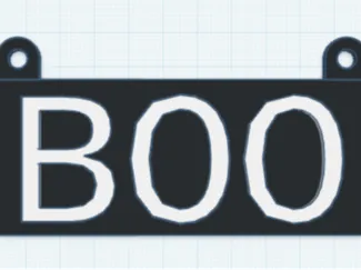 hanging boo sign for halloween