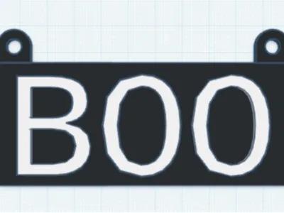 hanging boo sign for halloween