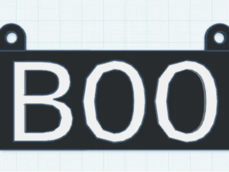 hanging boo sign for halloween