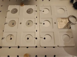 Square Keychain Laser Jig