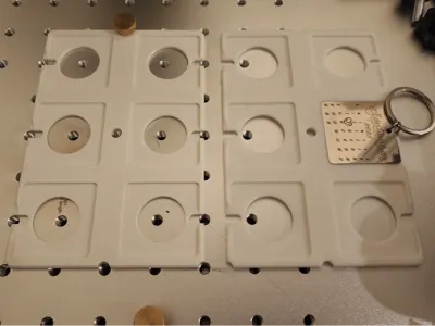 Square Keychain Laser Jig
