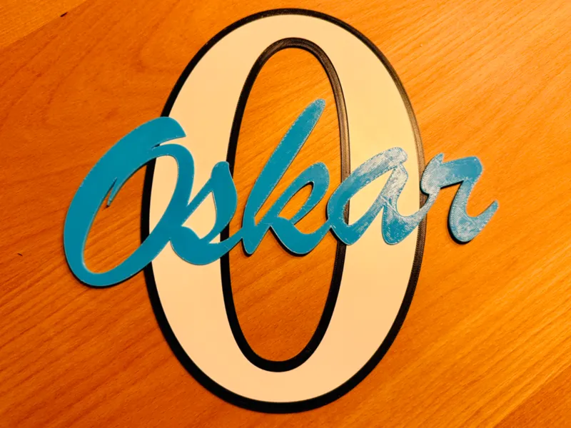 Namensschild Türschild im College-Style Oskar