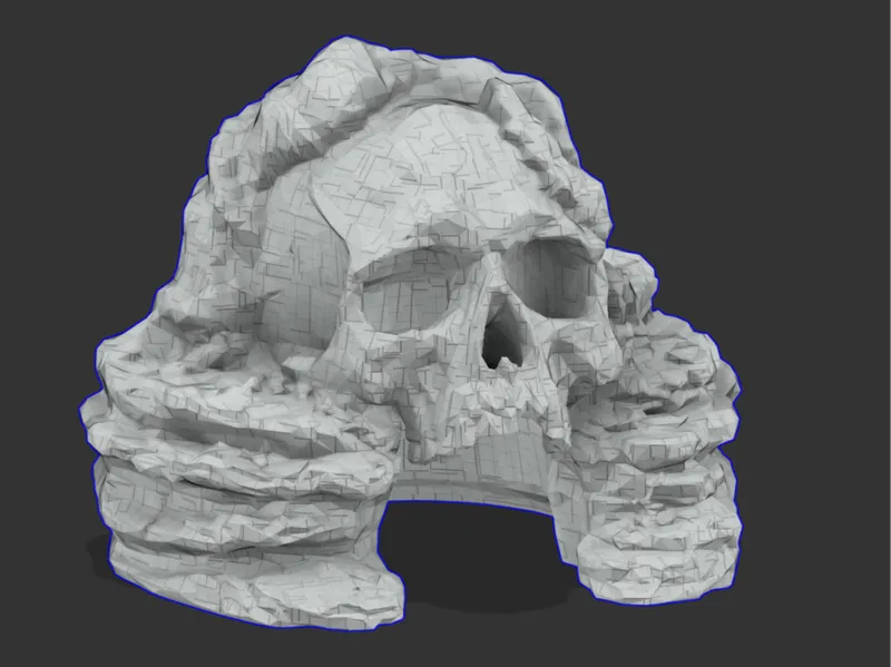 Skull Cave for Terrarium Tank