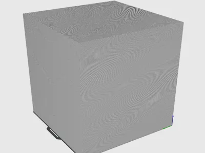 large 100% infill cube