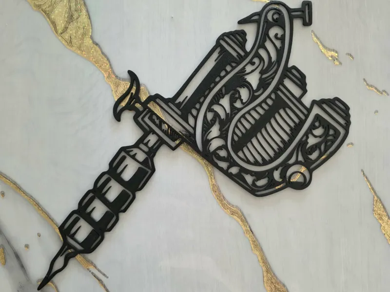 Pistolet dermographe tattoo Line Art