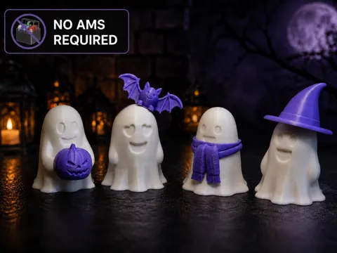 Adorno temático: Niedliche kleine Geister für Halloween — referencia de MakerWorld