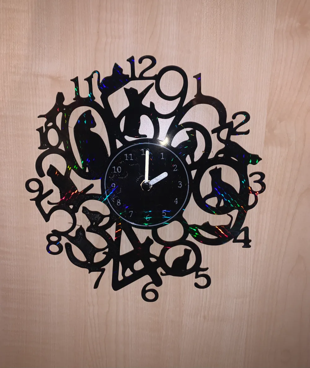 Katzen Uhr Cat clock by garesb MakerWorld