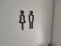 Panneau de porte toilettes minimaliste — photo 1