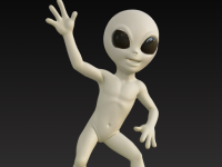 funny alien 3d print dancing