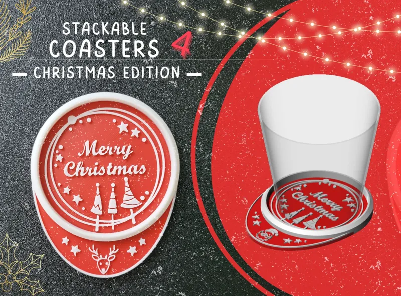 S.C. - Stackable Coasters - Reindeer