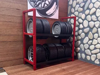 miniature tyre rack rim from 1:10 to 1:18 diorama