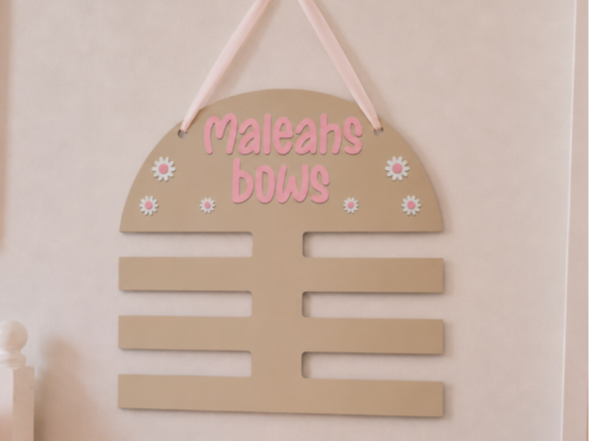 Personalised Bow Holder | Daisy Hair Bow Organiser