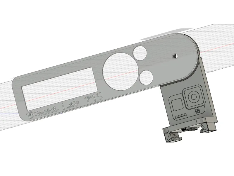 support GoPro pour P1S