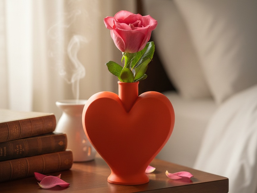 Heart-Shaped Decorative Vase Minimal Romantic Gift