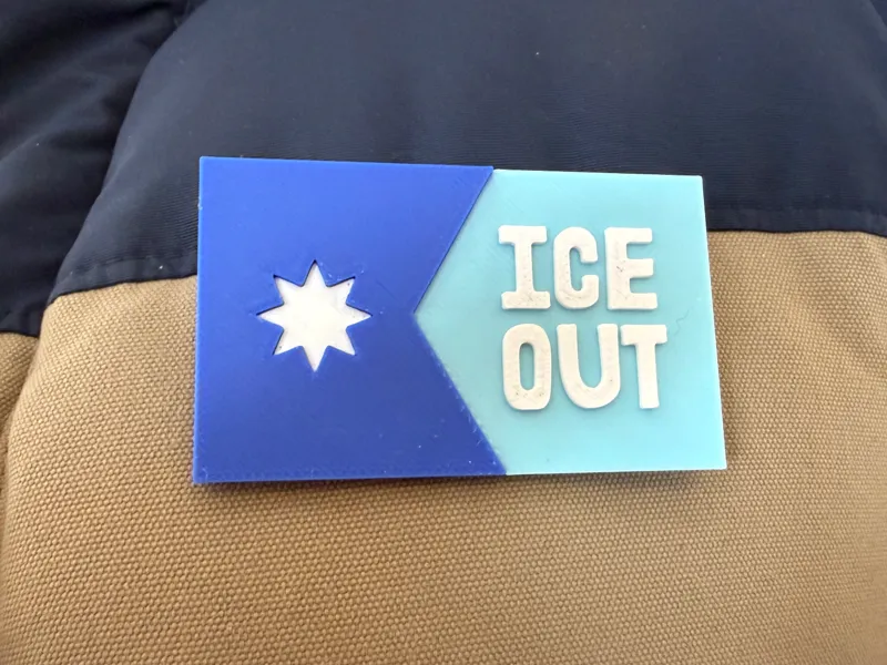 MN ICE OUT Flag Pin
