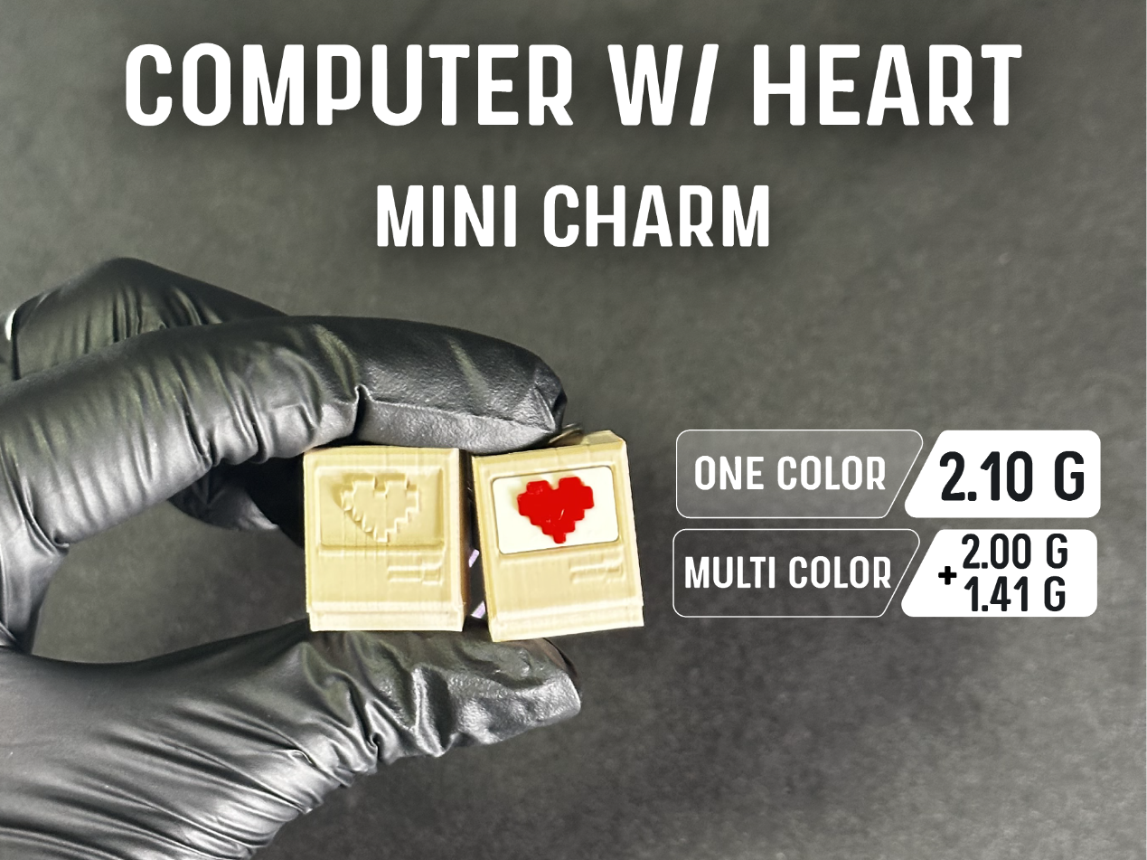 Mini Charm Computer with Heart