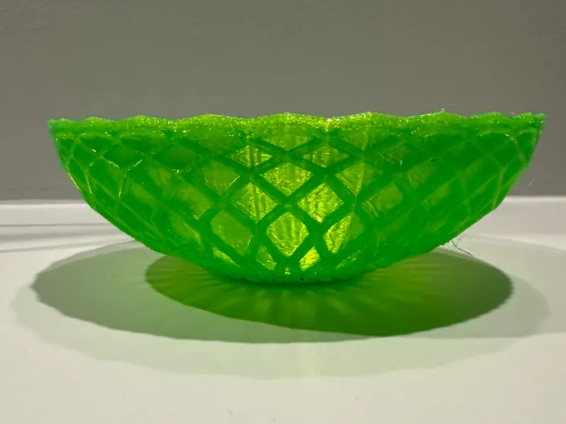 Antique Cathedral lattice bowl