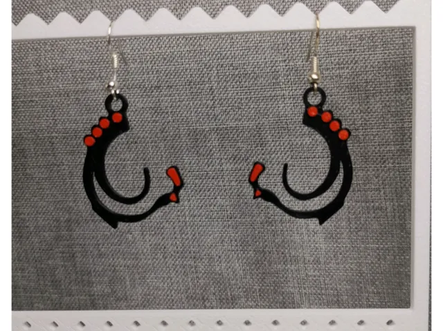 modern Chicken earrings no 1 for Easter