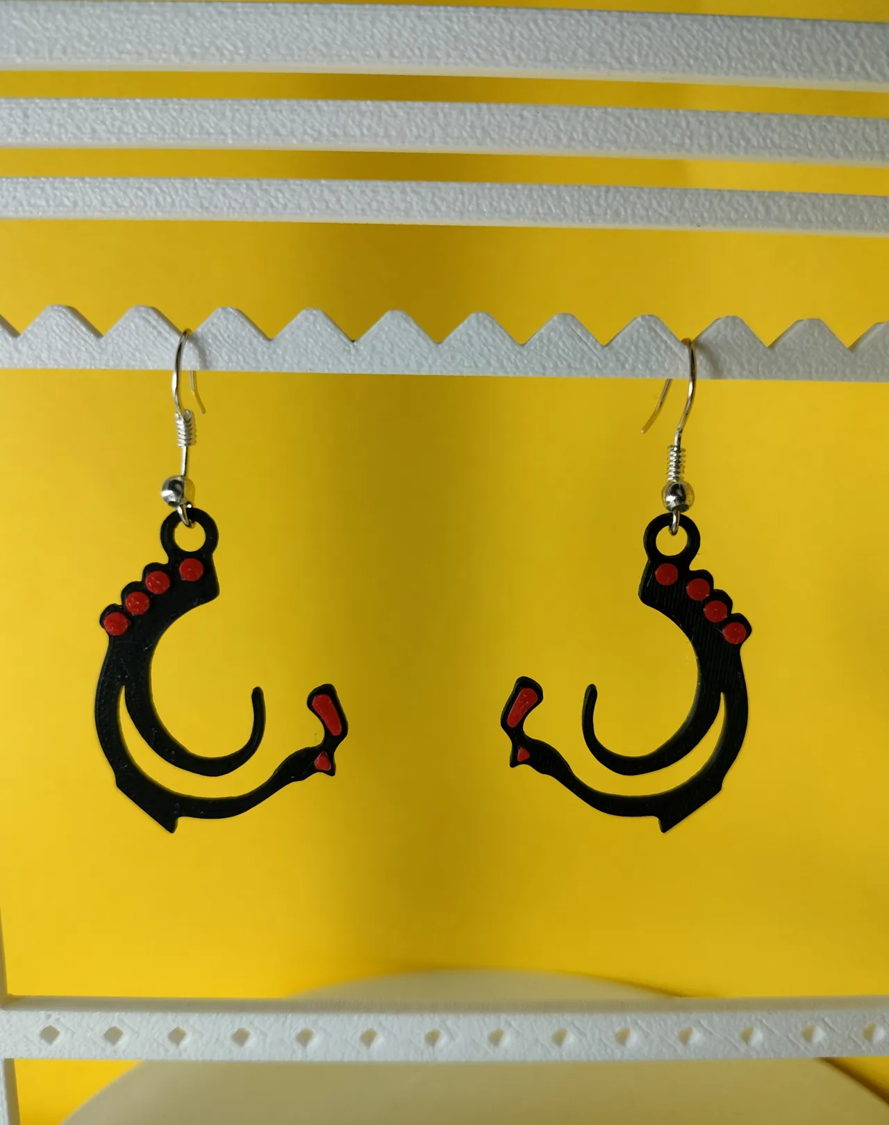 modern Chicken earrings no 1 for Easter view 2