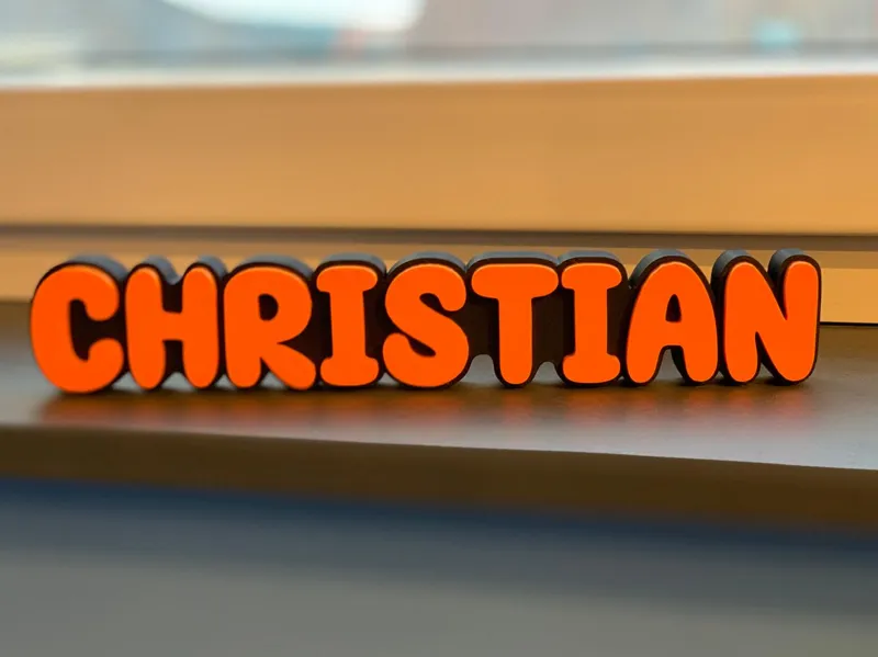 Personalisiertes Namensschild CHRISTIAN