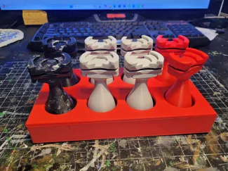 8x Painting Handles for Miniatures with rack
