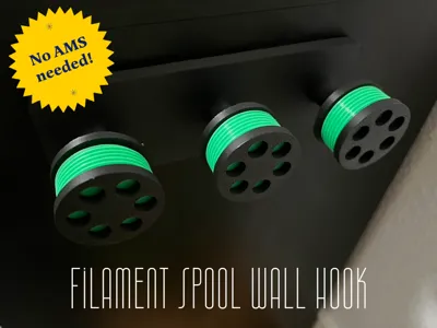 Filament spool wall hook