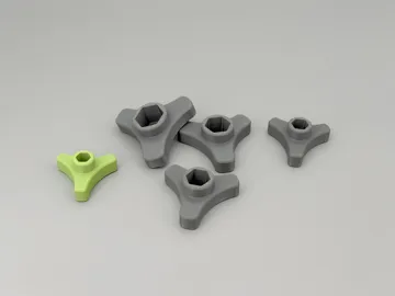 Modelo para impresión 3D: 可定制手拧扳手 — vista de referencia 4