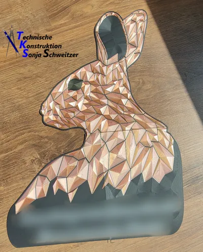Low Poly Hasenkaninchen Geometric Design