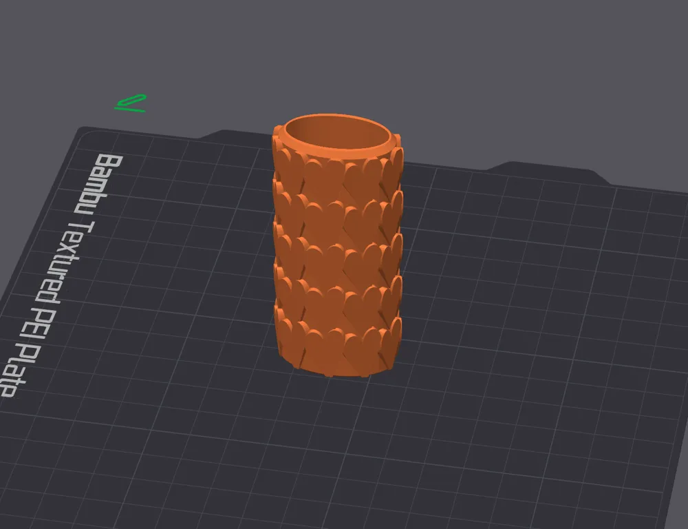 Heart Pattern BIC Sleeve - Free 3D Print Model - MakerWorld