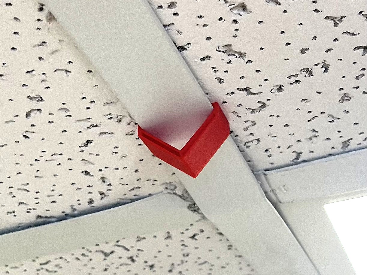 Colored Indicator Clip for Drop Ceiling Grid T-bar