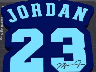 Michael Jordan 23 Navy & Baby Blue Name Plaque