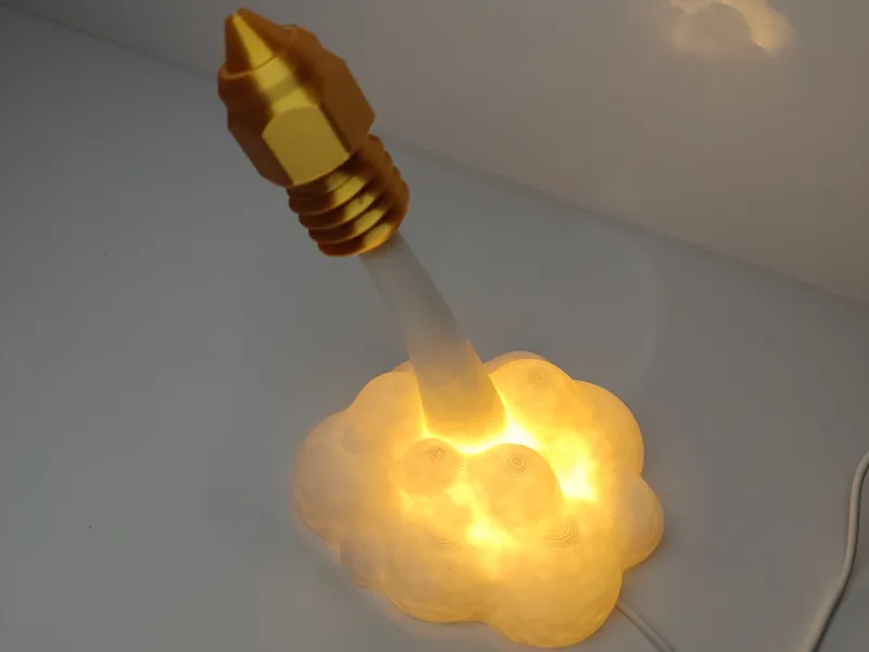 Rocket Nozzle Led Lamp 001