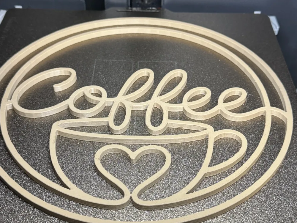 Cuadro decorativo en 3D: Coffee Love 2D Wall Art. Referencia del modelo original.
