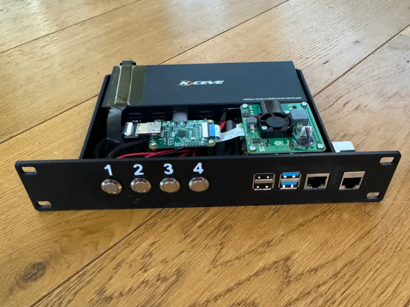 PiKVM 10 Inch 1U Rackmount with switch