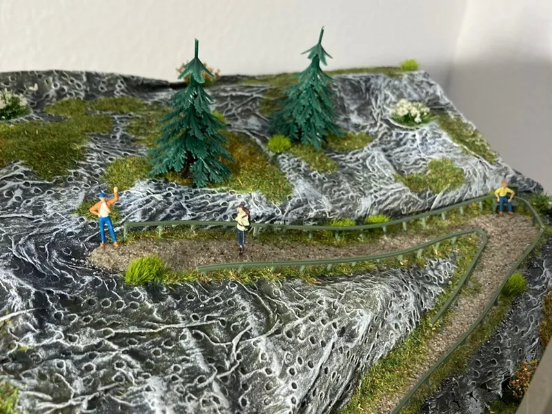 einfache Wanderweg-Begrenzung Spur TT
