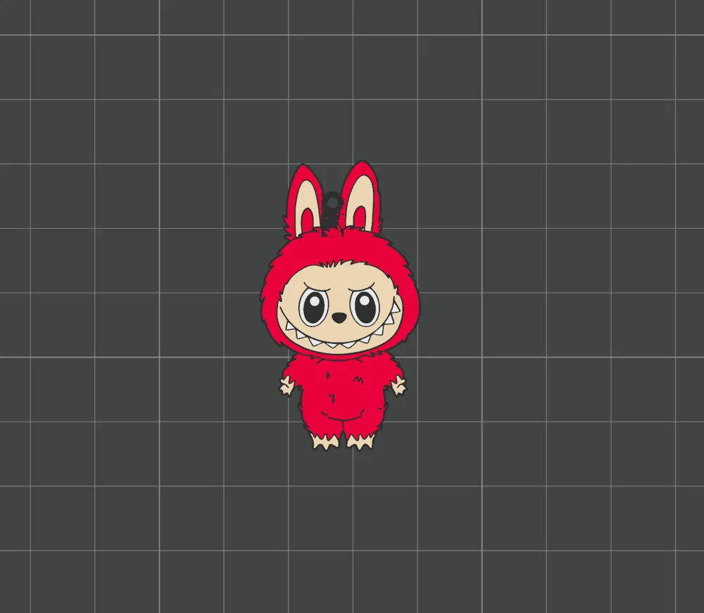 Labub Key Red Labub Keychain by Devirson98 MakerWorld: Download Free 3D Models