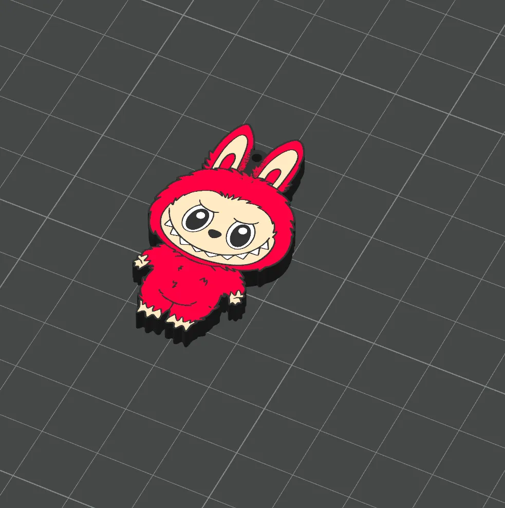 Labub Key Red Labub Keychain by Devirson98 MakerWorld: Download Free 3D Models