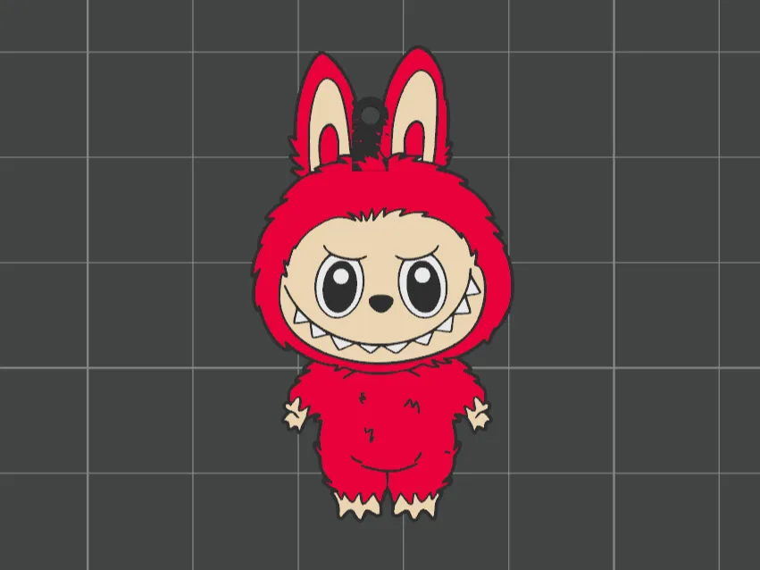 Red Labobo Keychain Red Labub Keychain by Devirson98 MakerWorld: Download Free 3D Models